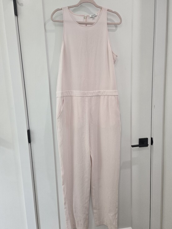 Babaton Pants - Babaton Branson Sleeveless Blush Pink Jumpsuit - Clean Minimal Design